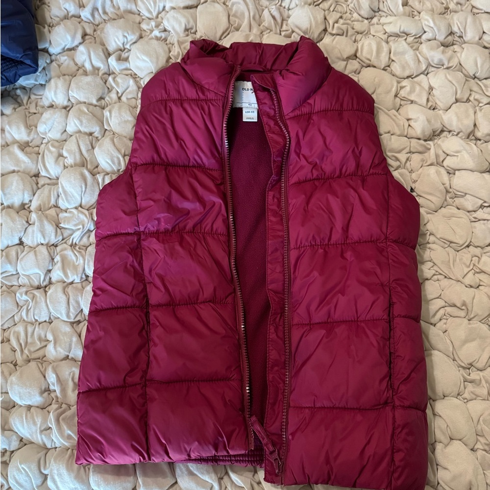 Kids Puffer Vest - Maroon - Old Navy